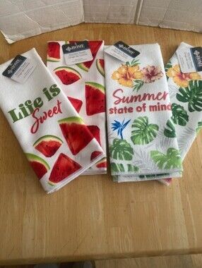 2pc Life Is Sweet Watermelon 🍉 & Summer State Of Mind 🌼Kitchen Towels (Pick 1)
